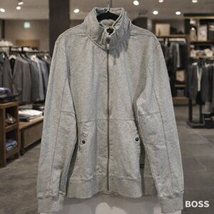 BOSS Silk Turtleneck Zip Up Sweatshirt Sz L